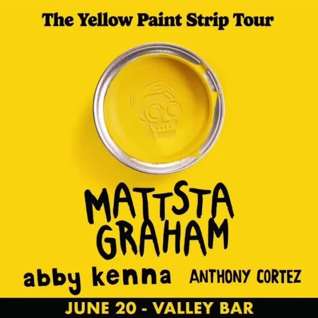 emo/punk/indie rock artist @mattstagraham hits the valley bar stage with @abbykenna + @anthonyisneat on friday, june 20th!⁠
⁠
$20 adv, link in bio