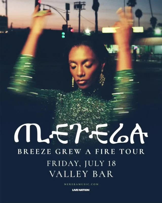 southern-bred alternative r&b singer-songwriter @mereba comes to valley bar on friday, july 18th!⁠
⁠
$25 adv, link in bio